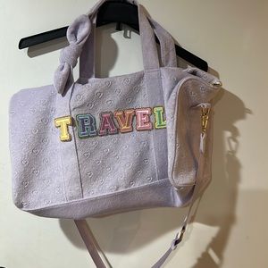 Stoney Clover Lane for Target Purple Heart Duffle with “Travel” lettering.